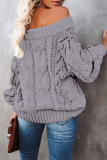 Casual Street Solid Split Joint Off the Shoulder Tops