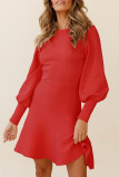 Fashion Celebrities Solid Patchwork O Neck A Line Dresses