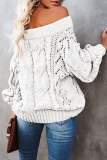 Casual Street Solid Split Joint Off the Shoulder Tops