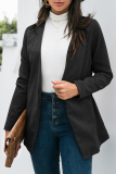 Casual Elegant Solid Split Joint Outerwear