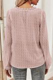 Fashion Street Solid Split Joint V Neck Tops