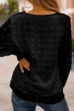 Fashion Casual Solid Split Joint O Neck Tops