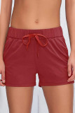 Fashion Casual Solid Split Joint Loose Mid Waist Bottoms