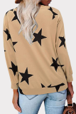 Casual The stars Split Joint V Neck Tops