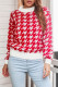 Fashion Casual Print Split Joint O Neck Tops