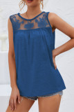 Fashion Casual Solid Split Joint O Neck T-Shirts