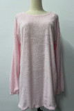 Fashion Casual Solid Split Joint O Neck Straight Dresses