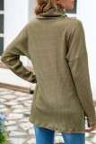 Fashion Casual Solid Split Joint Turtleneck T-Shirts