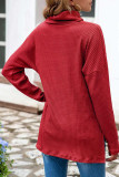 Fashion Casual Solid Split Joint Turtleneck T-Shirts