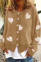 Casual Print Buckle  Contrast O Neck Tops