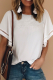 Casual Solid Lace Split Joint O Neck T-Shirts