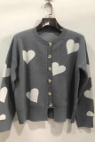 Casual Print Buckle  Contrast O Neck Tops