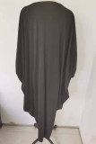 Fashion Casual Solid Split Joint V Neck Irregular Dresses