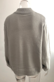 Casual Solid Hollowed Out Split Joint O Neck Tops
