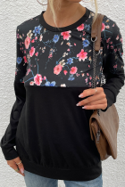 Casual Floral Split Joint Tops