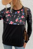 Casual Floral Split Joint Tops