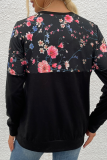 Casual Floral Split Joint Tops