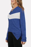 Casual Split Joint Buttons V Neck Tops
