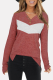 Casual Split Joint Buttons V Neck Tops