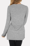 Casual Split Joint Buttons V Neck Tops
