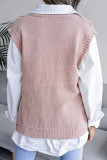 Fashion Casual Solid Split Joint V Neck Tops
