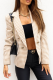 Casual Street Plaid Split Joint Buckle Turn-back Collar Outerwear