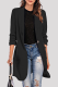 Street Solid Pocket Buttons Turn-back Collar Outerwear