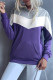 Fashion Street Solid Patchwork Hooded Collar Tops