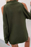 Casual Solid Hollowed Out Split Joint O Neck Tops