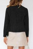 Fashion Casual Solid Patchwork Turndown Collar Outerwear