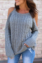 Fashion Casual Solid Split Joint O Neck Tops