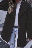 Fashion Casual Solid Split Joint Turndown Collar Outerwear
