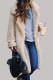 Fashion Street Solid Draw String Turndown Collar Outerwear