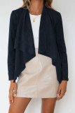 Fashion Casual Solid Patchwork Turndown Collar Outerwear