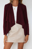 Fashion Casual Solid Patchwork Turndown Collar Outerwear