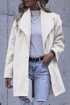 Fashion Casual Solid Split Joint Turndown Collar Outerwear