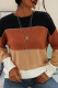 Fashion Casual Striped Split Joint O Neck Tops