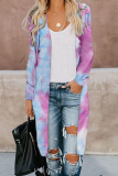Casual Street Print Split Joint V Neck Outerwear