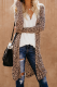 Casual Street Print Split Joint V Neck Outerwear