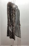 Casual Street Print Split Joint V Neck Outerwear