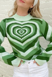 Casual Street Print Split Joint  Contrast Half A Turtleneck Tops Sweater
