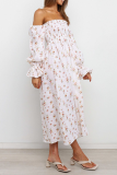 Elegant Plaid Camouflage Print Split Joint Fold Stringy Selvedge Strapless Dresses