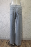 Street Solid Patchwork Slit Speaker Solid Color Bottoms