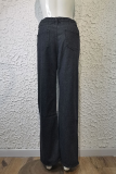 Street Solid Patchwork Slit Speaker Solid Color Bottoms