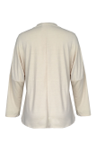 Casual Solid Split Joint Turndown Collar Outerwear