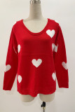 Fashion Casual Print Basic V Neck Mid Waist Tops