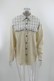 Casual Plaid Split Joint Buckle Outerwear