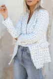 Casual Plaid Split Joint Buckle Turndown Collar Outerwear