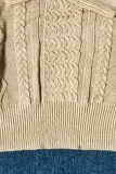 Casual Solid Patchwork Buckle Half A Turtleneck Tops