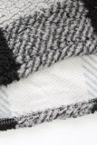 Fashion Street Plaid Split Joint Zipper Turtleneck Tops